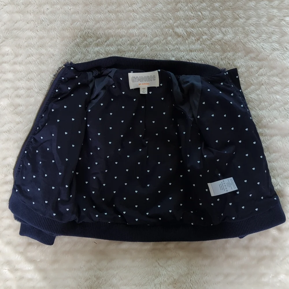 GYMBOREE | Faux Fur Navy Jacket - Picture 5 of 12